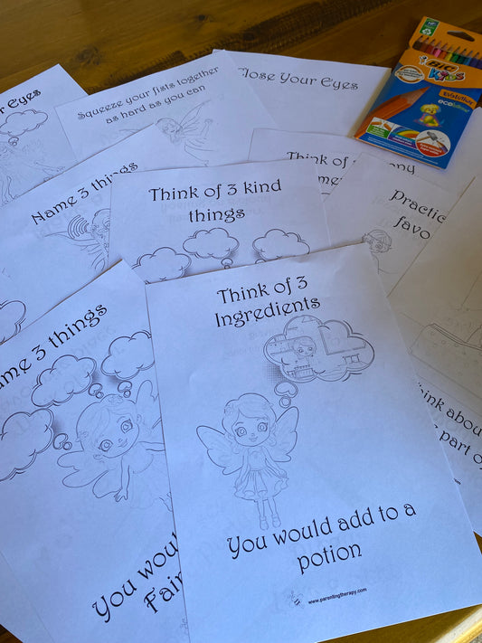 PRINTABLE Magical Emotional Regulation Colour-In Sheets for kids | Self Regulation | Mindfulness | Deep Breathing | Yoga | Grounding | Visualisation (Copy)